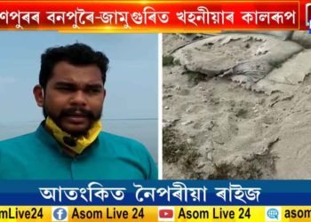 নাৰায়ণপুৰৰ জামুগুৰিত ব্ৰহ্মপুত্ৰৰ খহনীয়াৰ কালৰূপ