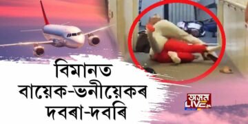 বিমানত বায়েক-ভনীয়েকৰ দবৰা-দবৰি