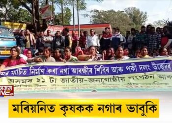 পুনৰ মৰিয়নি সীমান্তত কৃষকক নগাৰ ভাবুকি