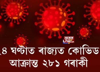 ২৪ ঘণ্টাত ৰাজ্যত কোভিড আক্ৰান্ত ২৮১ গৰাকী