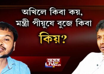 অখিলে কিবা কয়, মন্ত্ৰী পীয়ুষে বুজে কিবা। কিয়?