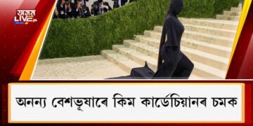 অনন্য বেশভূষাৰে কিম কাৰ্ডেচিয়ানৰ চমক