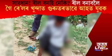 ৰীল নিৰ্মাণ কৰিবলৈ গৈ ৰে’লৰ খুন্দাত গুৰুতৰভাৱে আহত যুৱক, চিকিৎসালয়ত ভর্তি