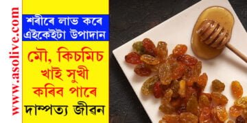 মৌ আৰু কিচমিচ খাই সুখী কৰিব পাৰে দাম্পত্য জীৱন, এই দুবিধ খাদ্যই শৰীৰক কি কি লাভালাভ দিয়ে?