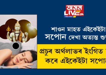 শাওন মাহত এইকেইটা সপোন দেখা অত্যন্ত শুভ! প্ৰচুৰ অৰ্থলাভৰ ইংগিত বহন কৰে এইকেইটা সপোনে