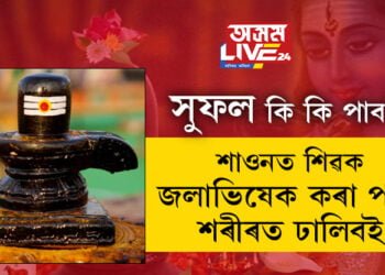 শাওণ মাহত শিৱলিংগত পানী ঢলাৰ পাছত সেই পানী শৰীৰৰ তিনিটা অংগত লগালেই দূৰ হ’ব ৰাহু-কেতুৰ দোষ