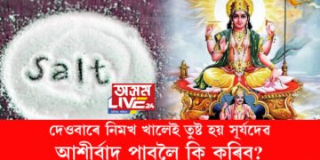 দেওবাৰে নিমখ খোৱা এৰক, আপোনাৰ ওপৰত সূৰ্য দেৱতাৰ আশীৰ্বাদ থাকিবলৈ আৰু কি কি কৰিব?
