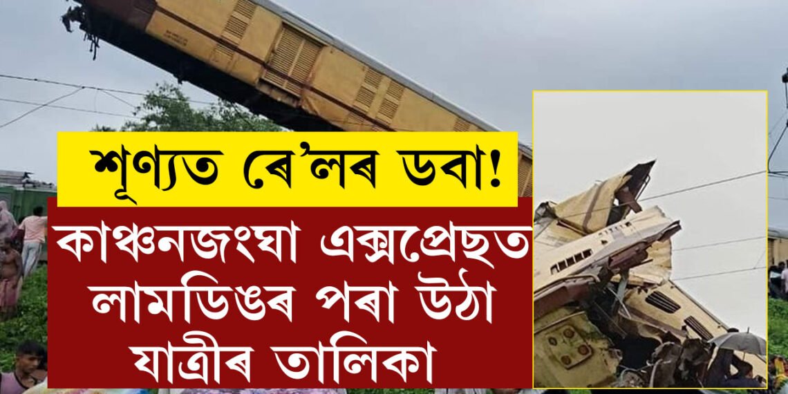 দুৰ্ঘটনাগ্ৰস্থ কাঞ্চনজংঘা এক্সপ্ৰেছত লামডিঙৰ পৰা উঠা যাত্ৰীৰ তালিকা প্ৰকাশ, কিমানজন যাত্ৰী আছিল এই এক্সপ্ৰেছত? সবিশেষ