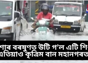 নিশাৰ বৰষুণত উটি গ’ল এটি শিশু, পাছে এতিয়াও কৃত্ৰিম বান মহানগৰত, যাত্ৰাৰ কৰাৰ পূৰ্বে জানি লওক কি কি পথত পানী