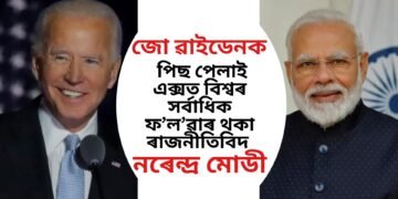 জো ৱাইডেনক পিছ পেলাই এক্সত বিশ্বৰ সৰ্বাধিক ফ’ল’ৱাৰ থকা ৰাজনীতিবিদ নৰেন্দ্ৰ মোডী