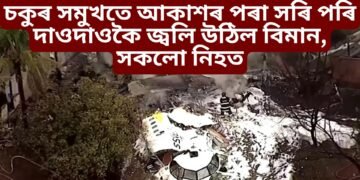 চকুৰ সমুখতে আকাশৰ পৰা সৰি পৰি দাওদাওকৈ জ্বলি উঠিল ৬২ যাত্ৰীসহ বিমান, সকলো নিহত
