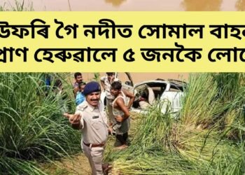ভয়ংকৰ দুৰ্ঘটনা, উফৰি গৈ নদীত সোমাল বাহন, একেলগে প্ৰাণ হেৰুৱালে ৫ জনকৈ লোকে