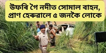 ভয়ংকৰ দুৰ্ঘটনা, উফৰি গৈ নদীত সোমাল বাহন, একেলগে প্ৰাণ হেৰুৱালে ৫ জনকৈ লোকে