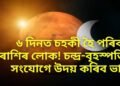 ৬ দিনত চহকী হৈ পৰিব ৩ ৰাশিৰ লোক! চন্দ্ৰ-বৃহস্পতিৰ সংযোগে উদয় কৰিব ভাগ্য