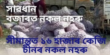 সাৱধান, নকল নহৰুৰ পয়োভৰ, সীমান্তত ১৬ হাজাৰ কেজি চীনৰ নকল নহৰু