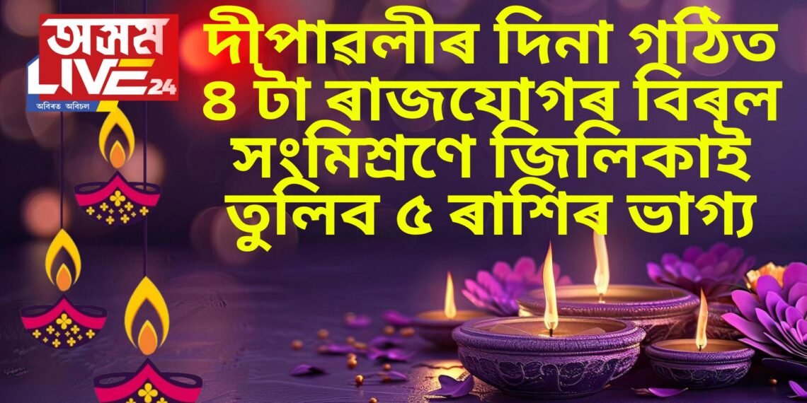 দীপাৱলীৰ দিনা গঠিত ৪ টা ৰাজযোগৰ বিৰল সংমিশ্ৰণে জিলিকাই তুলিব ৫ ৰাশিৰ ভাগ্য