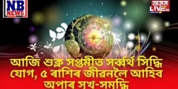 আজি শুক্ল সপ্তমীত সৰ্ব্বৰ্থ সিদ্ধি যোগ, ৫টা ৰাশিৰ জীৱনলৈ আহিব অপাৰ সুখ-সমৃদ্ধি