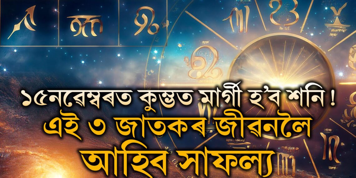 ১৫নৱেম্বৰত কুম্ভত মাৰ্গী হ’ব শনি! এই তিনি জাতক জাতিকাৰ জীৱনলৈ আহিব সাফল্য