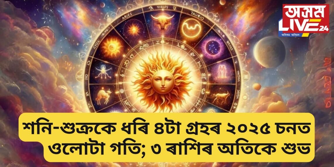 শনি-শুক্ৰকে ধৰি ৪টা গ্ৰহৰ ২০২৫ চনত ওলোটা গতি; ৩ ৰাশিৰ হ’ব উপকাৰ, বাঢ়িব ধন