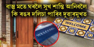 বাস্তু মতে ঘৰলৈ সুখ শান্তি আনিবলৈ কি ৰঙৰ দলিচা পাৰিব দুৱাৰমুখত