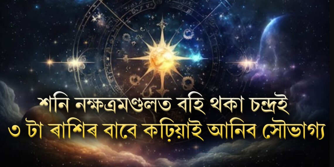 শনি নক্ষত্ৰমণ্ডলত বহি থকা চন্দ্ৰই ৩ টা ৰাশিৰ বাবে কঢ়িয়াই আনিব সৌভাগ্য