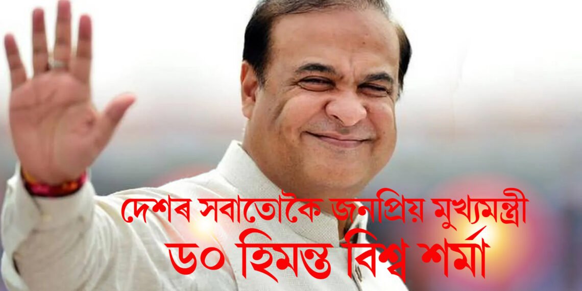 দেশৰ সবাতোকৈ জনপ্ৰিয় মুখ্যমন্ত্ৰী  হিমন্ত বিশ্ব শৰ্মা, পিছ পেলালে কাক কাক !