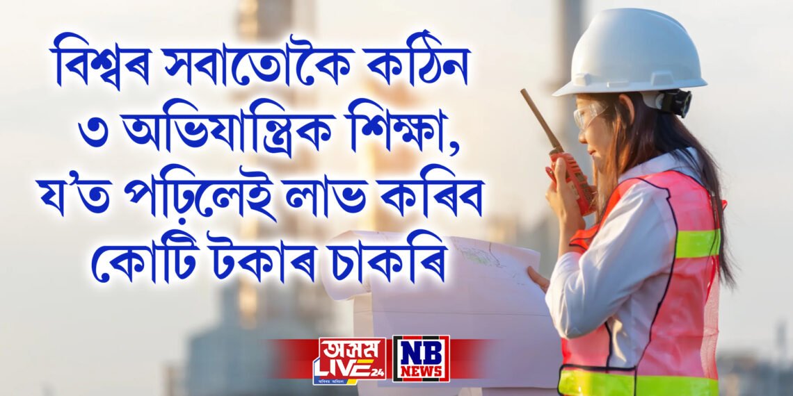 বিশ্বৰ সবাতোকৈ কঠিন ৩ অভিযান্ত্ৰিক শিক্ষা, য’ত পঢ়িলেই লাভ কৰিব কোটি টকাৰ চাকৰি
