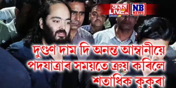 দুগুণ দাম দি অনন্ত আম্বানীয়ে পদযাত্ৰাৰ সময়তে ক্ৰয় কৰিলে শতাধিক কুকুৰা