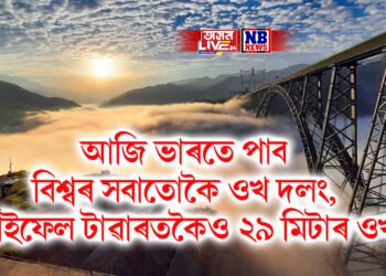 আজি ভাৰতে পাব বিশ্বৰ সবাতোকৈ ওখ দলং, আইফেল টাৱাৰতকৈও ২৯ মিটাৰ ওখ