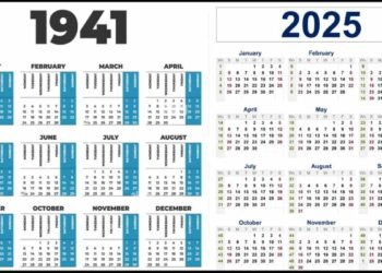 ২০২৫ চনৰ কেলেণ্ডাৰ হুবহু মিলিছে ১৯৪১ চনৰ সৈতে, জানক ইয়াৰ ৰহস্য