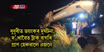 ধুবুৰীত ভয়ংকৰ দুৰ্ঘটনা, দ’ খাৱৈত ট্ৰাক বাগৰি প্ৰাণ হেৰুৱালে ৪জনে