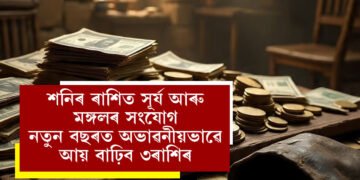 শনিৰ ৰাশিত সূৰ্য আৰু মঙ্গলৰ সংযোগ, নতুন বছৰত হু হু কৰি আয় বাঢ়িব ৩ৰাশিৰ