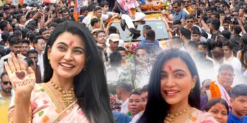 ৰাজনীতি আৰু মৰমৰ যুগলবন্দী, স্বামীৰ সৈতে অনুৰাগীক অভিবাদন জনাই চৰ্চাত আইমী