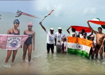 অসমৰ সাঁতোৰবিদৰ কৃতিত্ব অৰ্জন, প্ৰত্যাহ্বান নেওচি অতিক্ৰম কৰে পাল্ক ষ্ট্ৰেইট