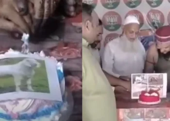 ছাগলী আকৃতিৰ কেক কাটি ঈদ উদযাপন, বিধায়ক নন্দকিশোৰ গুৰজাৰে দেখুৱালে আদৰ্শ
