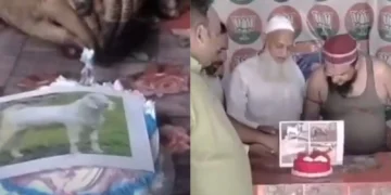 ছাগলী আকৃতিৰ কেক কাটি ঈদ উদযাপন, বিধায়ক নন্দকিশোৰ গুৰজাৰে দেখুৱালে আদৰ্শ