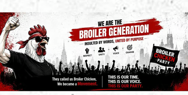 শিক্ষামন্ত্ৰীৰ পদত্যাগৰ দাবীৰে এইবাৰ Broiler Chicken Partyৰ আত্মপ্ৰকাশ