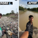 অকলেই এখন বিশাল নৈ পৰিষ্কাৰ কৰি দেশজুৰি চৰ্চাত এইজন যুৱক